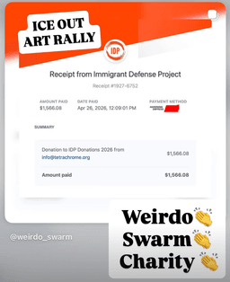 ICE OUT ART RALLY - Patch Fundraiser for Immigrant Defense Project
