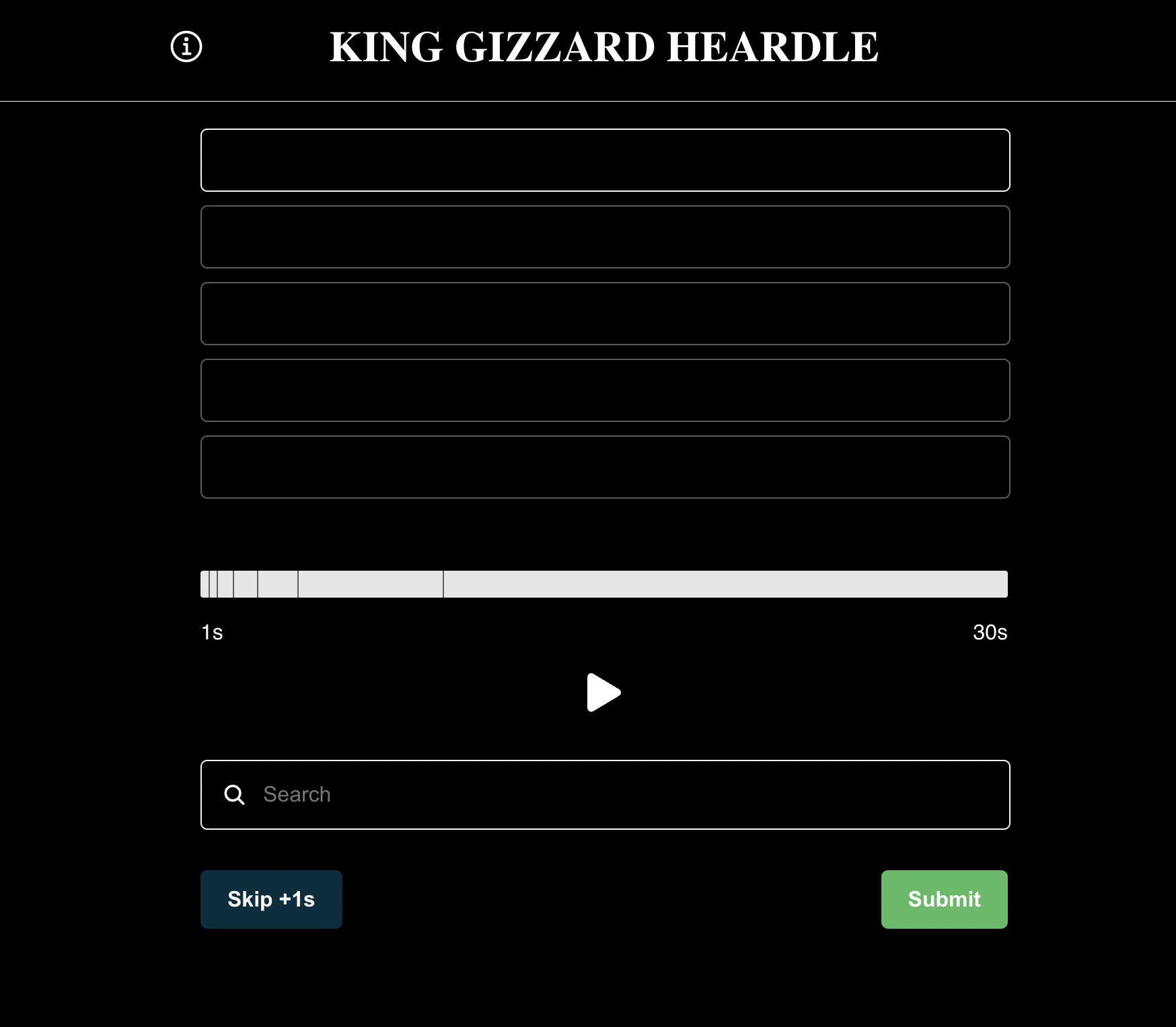 King Gizz Heardle game